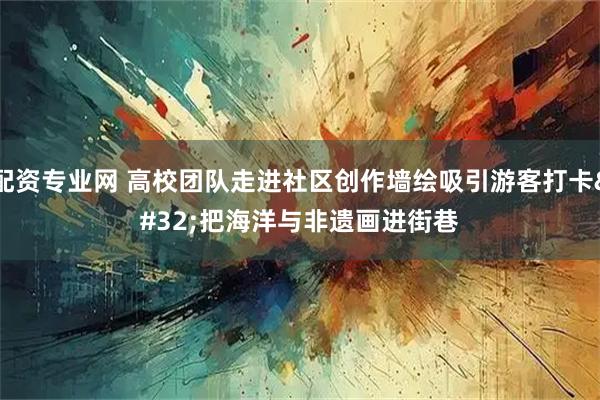 配资专业网 高校团队走进社区创作墙绘吸引游客打卡 把海洋与非遗画进街巷